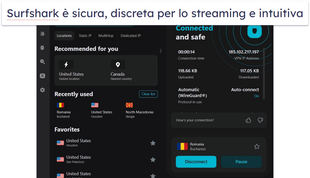 🥉3. Surfshark — VPN sicura con un add-on antivirus ricco di funzionalità