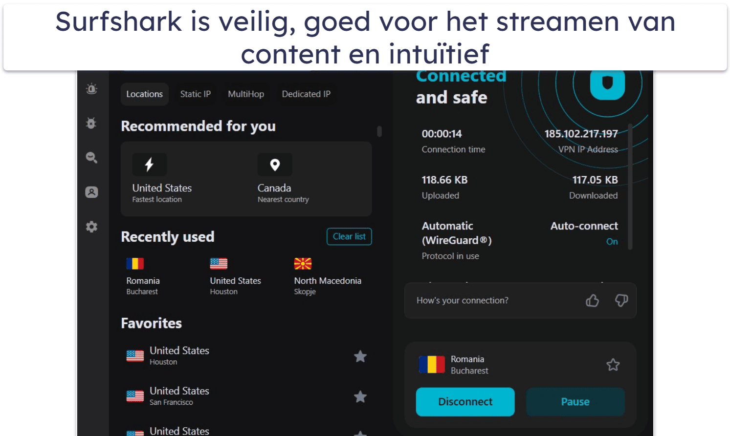 🥉3. Surfshark — veilige VPN met een functierijke antivirus-add-on