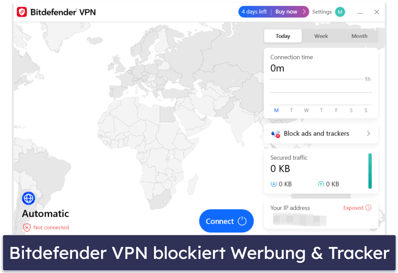 4. Bitdefender — Moderner Virenscanner mit einem sehr schnellen VPN