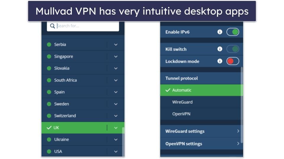 Mullvad VPN Ease of Use: Mobile &amp; Desktop Apps