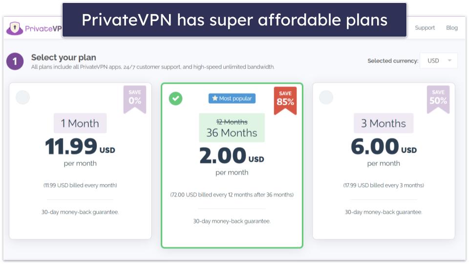 PrivateVPN Plans &amp; Pricing