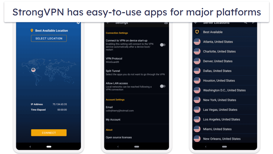 StrongVPN Ease of Use: Mobile & Desktop Apps — Easy to Install & Use