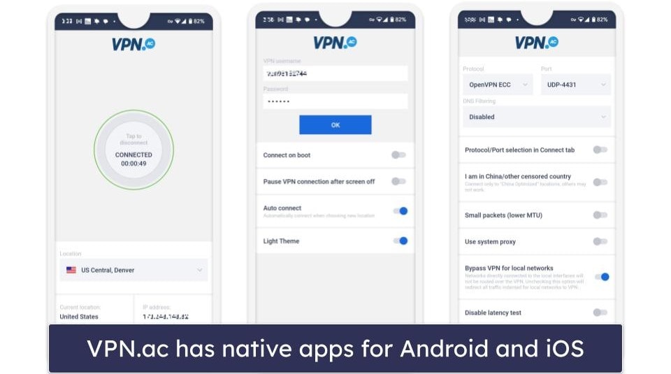 VPN.ac Ease of Use: Mobile & Desktop Apps — Simple & Intuitive