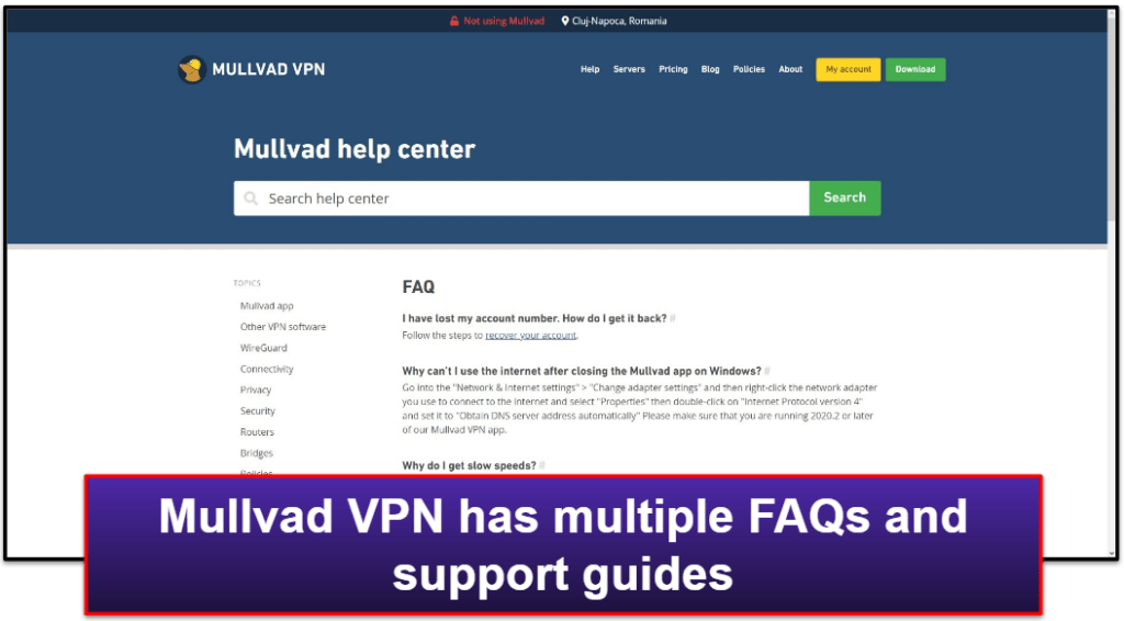 Mullvad VPN Customer Support