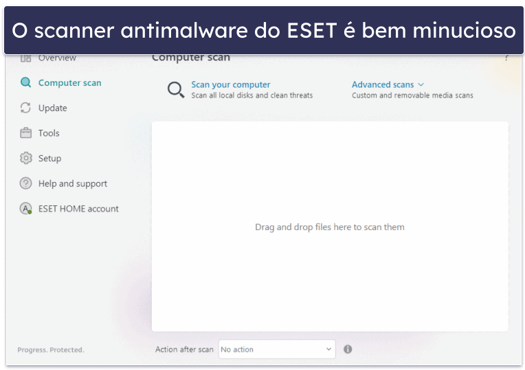 10. ESET — Detecção avançada de malware e ferramentas antirroubo