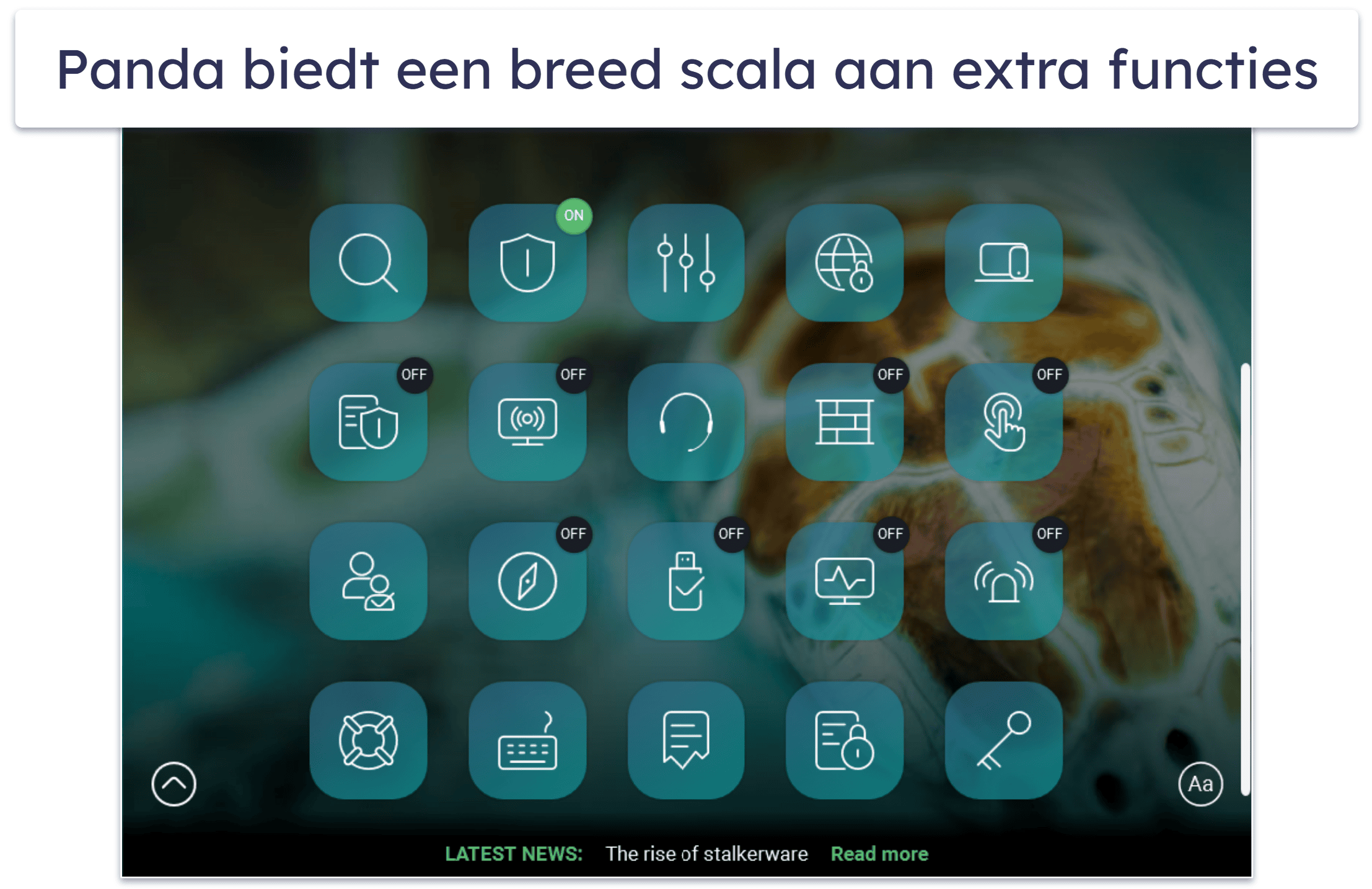 Malware detectiegraad
95%
Belangrijkste functies
PC Rescue Kit en spelmodus
Aantal apparaten
Onbeperkt
OS compabiliteit
Geld-terug-garantie
30 dagen
4,375 5-sterrenbeoordelingen
4,375 5-sterrenbeoordelingen
Bezoek nu Panda
pandasecurity.com