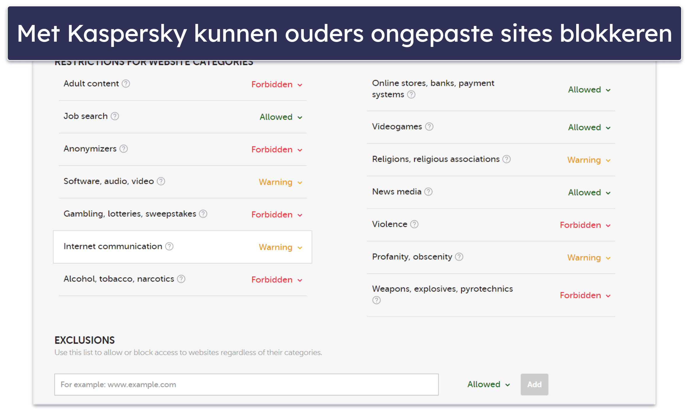 8. Kaspersky — Meer geavanceerder ouderlijk toezicht + goede financiële bescherming