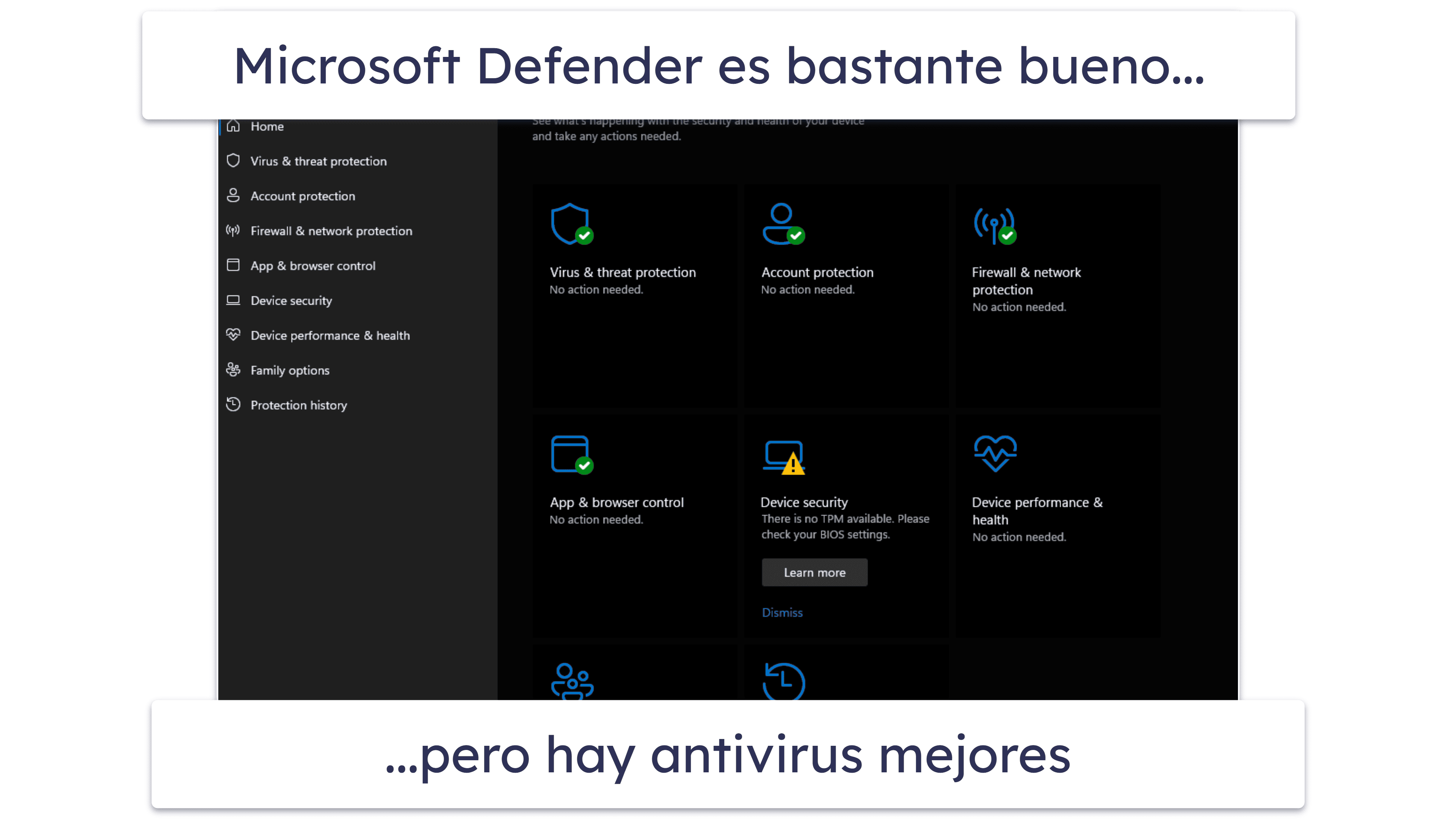Entonces, ¿es suficiente Windows Defender?
