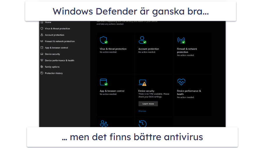 Så, är Windows Defender tillräckligt skydd?