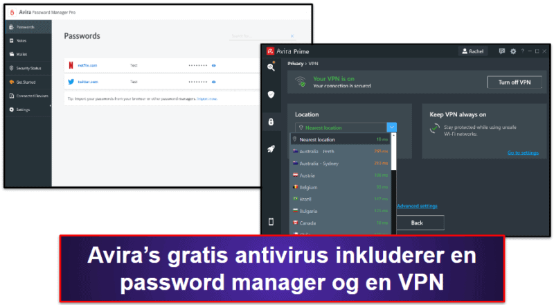 5. Avira — Flere (og bedre) gratis funktioner
