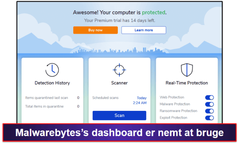 7. Malwarebytes — God anti-malware-beskyttelse på et budget