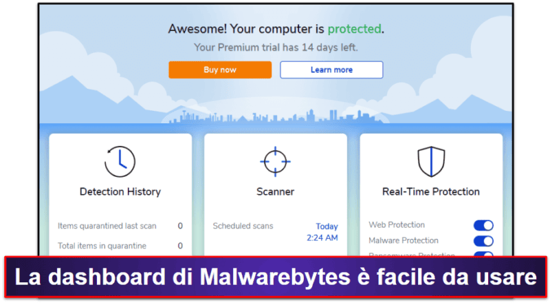 7. Malwarebytes – Buona protezione anti-malware per budget limitati