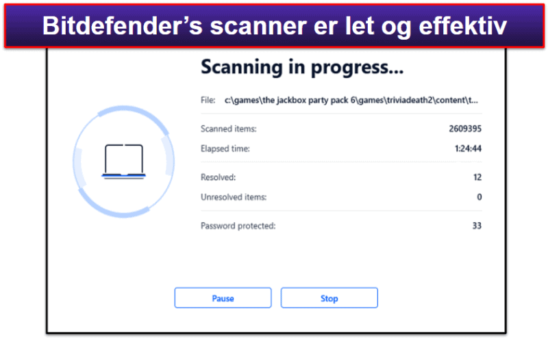 🥈2. Bitdefender — Bedre cloud-baseret scanningsmotor (samt fremragende ekstrafunktioner)