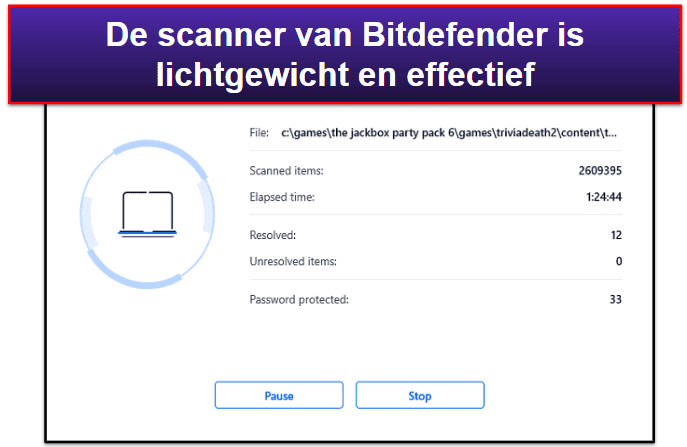 🥈2. Bitdefender — Betere cloudgebaseerde scan-engine (met uitstekende extra functies)