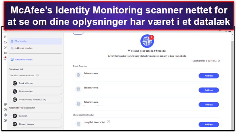 🥉3. McAfee — Bedre Webbeskyttelse (med Dataoprydningsværktøjer)