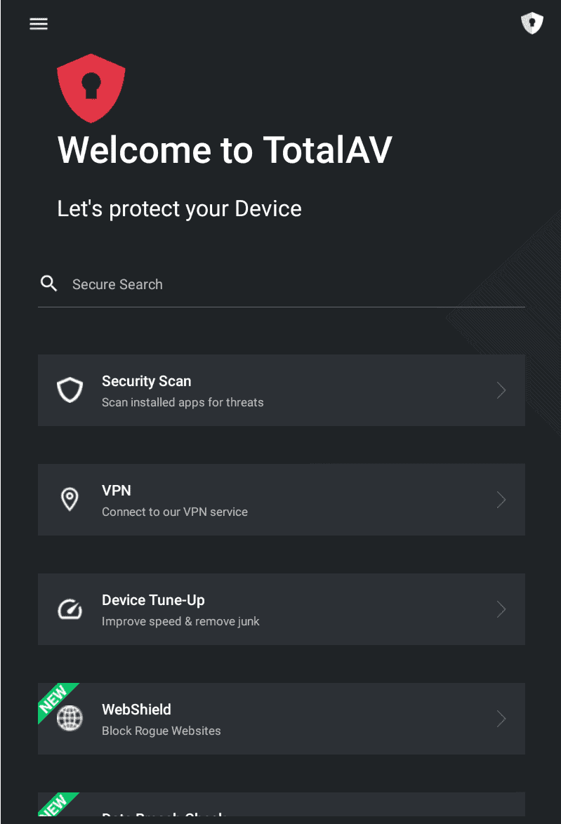 4. TotalAV：すべてのタブレットに対応した使いやすいセキュリティアプリ