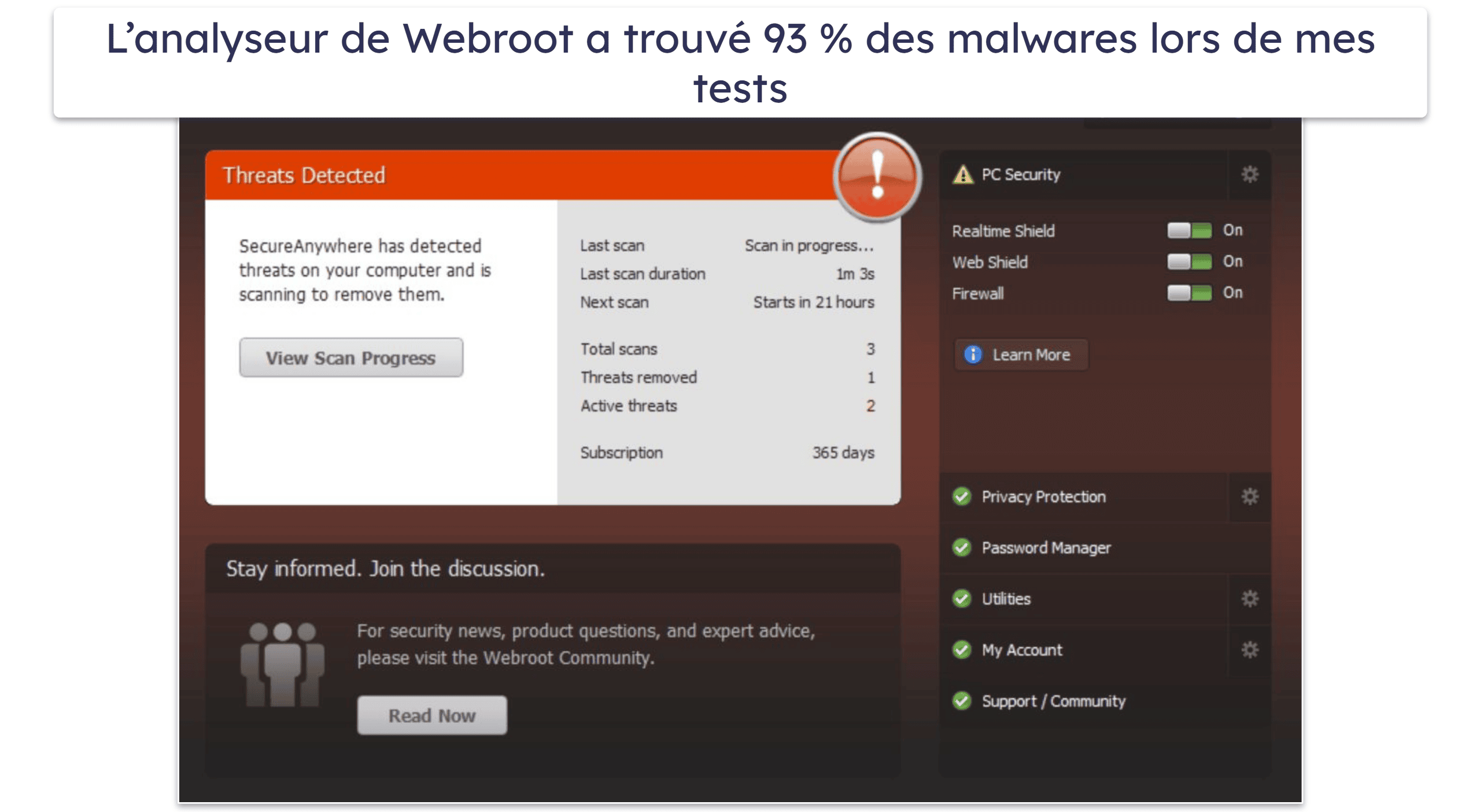 Bonus. Économisez jusqu’à 50 % sur les produits Webroot ! 