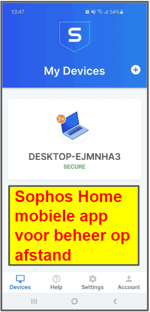 Sophos antivirus mobiele app