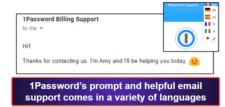 1Password vs. LastPass: Customer Support