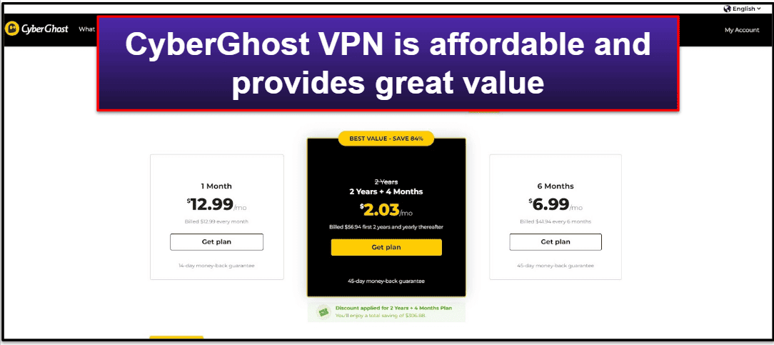 CyberGhost VPN Plans &amp; Pricing