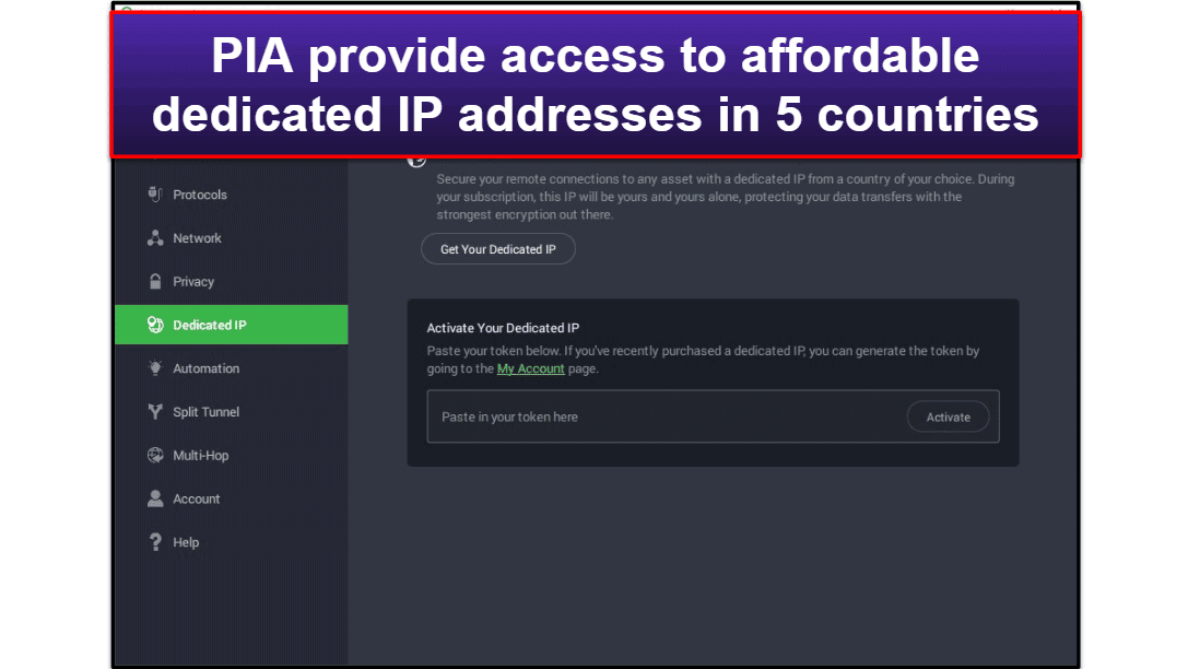 Private Internet Access Features