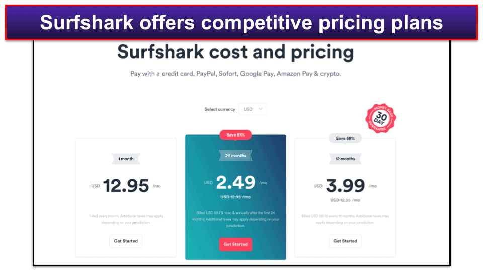 Surfshark Plans &amp; Pricing