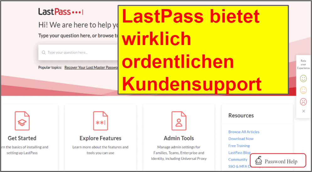 LastPass vs. Bitwarden: Kundensupport