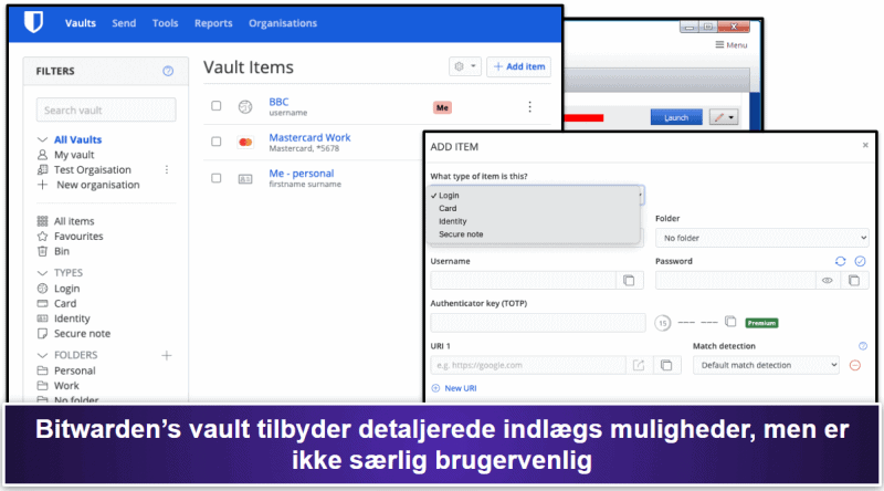 10. Bitwarden — Open-source Mulighed med Ubegrænset Adgangskode Opbevaring