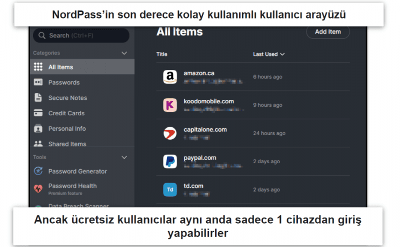 4. NordPass — Son Derece Kullanıcı Dostu Arayüz + Çoklu Cihaz Senkronizasyonu