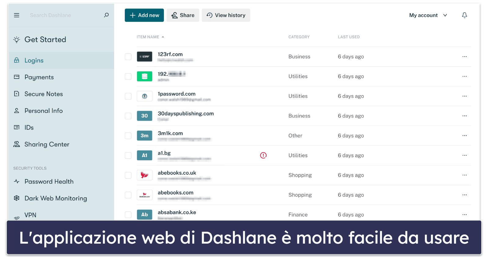 🥇1. Dashlane – Il miglior password manager gratuito in assoluto del 2026
