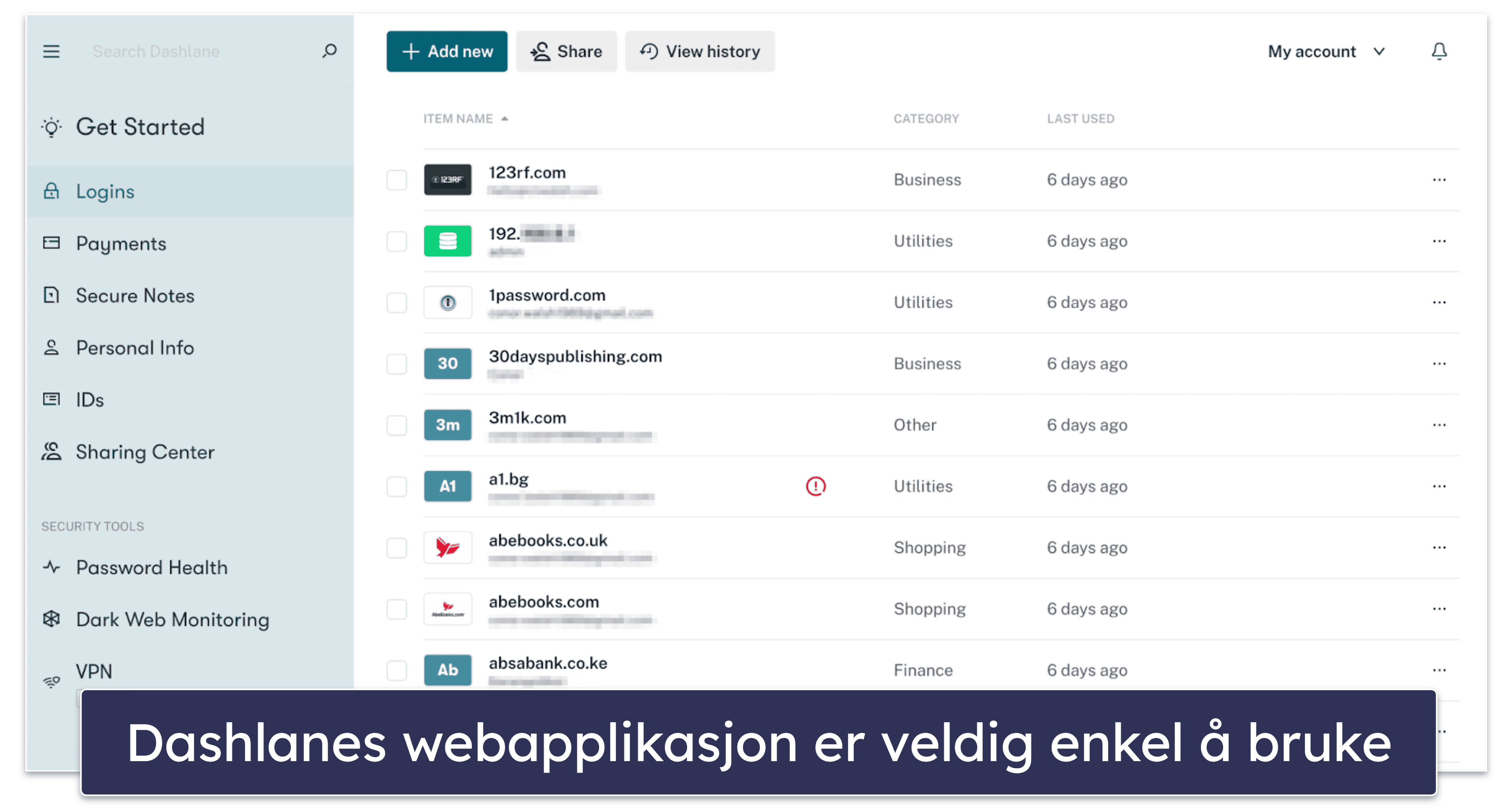 🥇1. Dashlane — den beste, gratis passordadministratoren totalt sett i 2026
