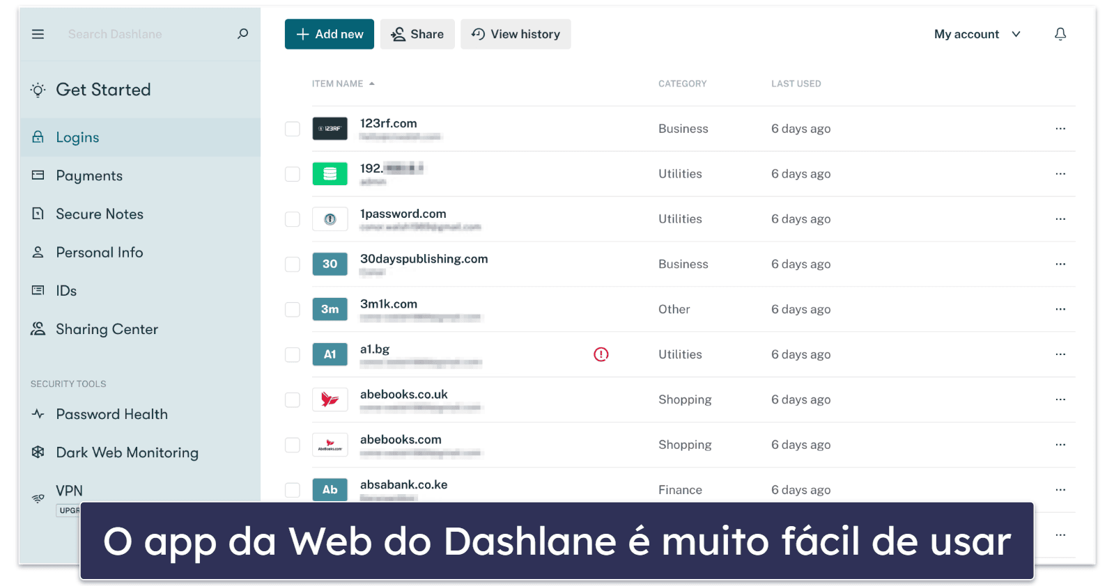 🥇1. Dashlane: melhor app para guardar senhas grátis no geral em 2026