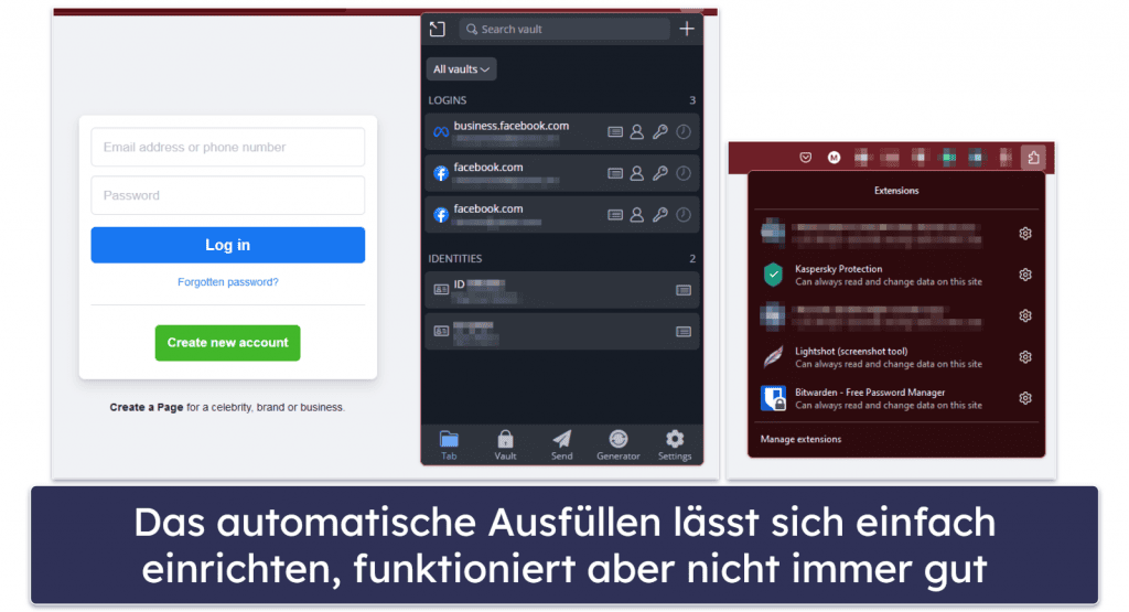 5. Bitwarden – Open-Source-Option mit unbegrenzt viel Passwort-Speicher
