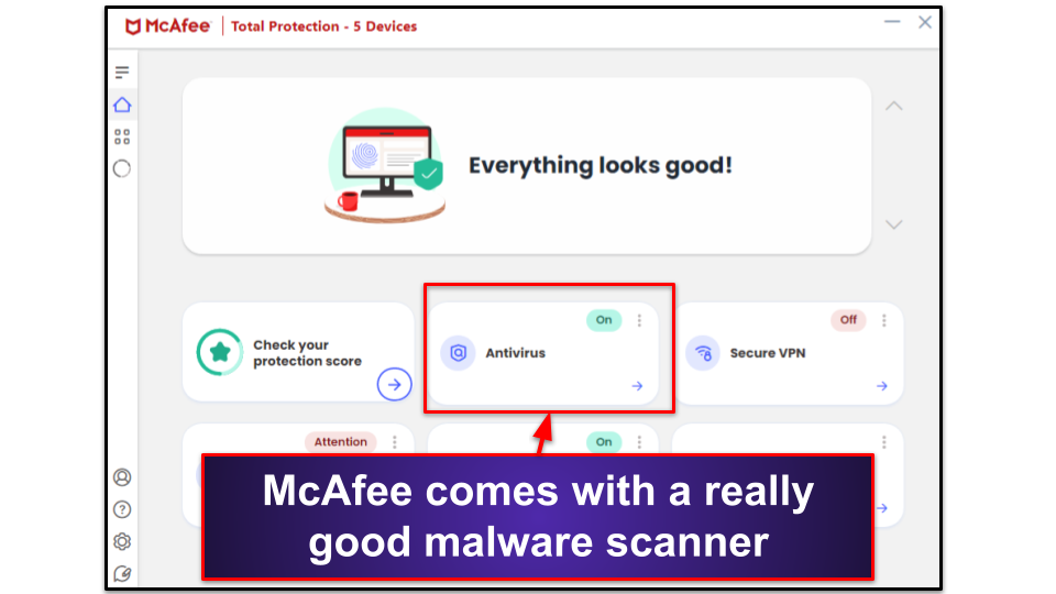 🥉3. McAfee Total Protection — Best for Wi-Fi Network Protection With Excellent Cybersecurity Extras
