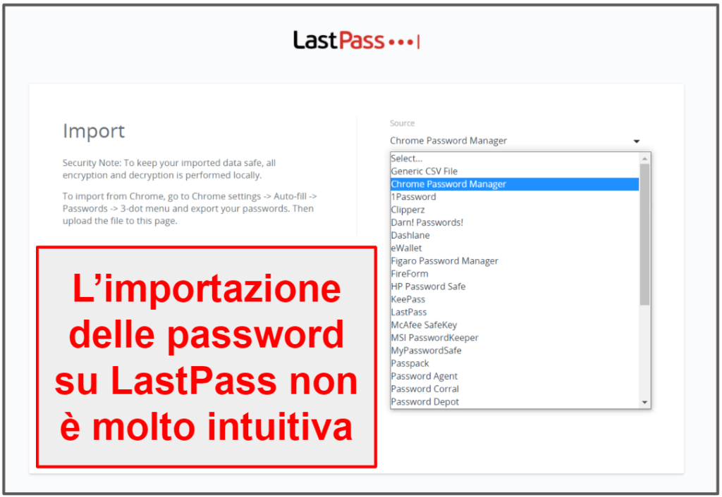 Semplicità di utilizzo e configurazione di LastPass