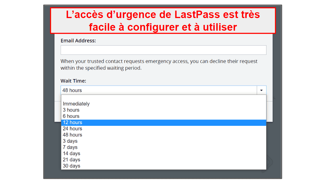 Fonctionnalités de sécurité de LastPass