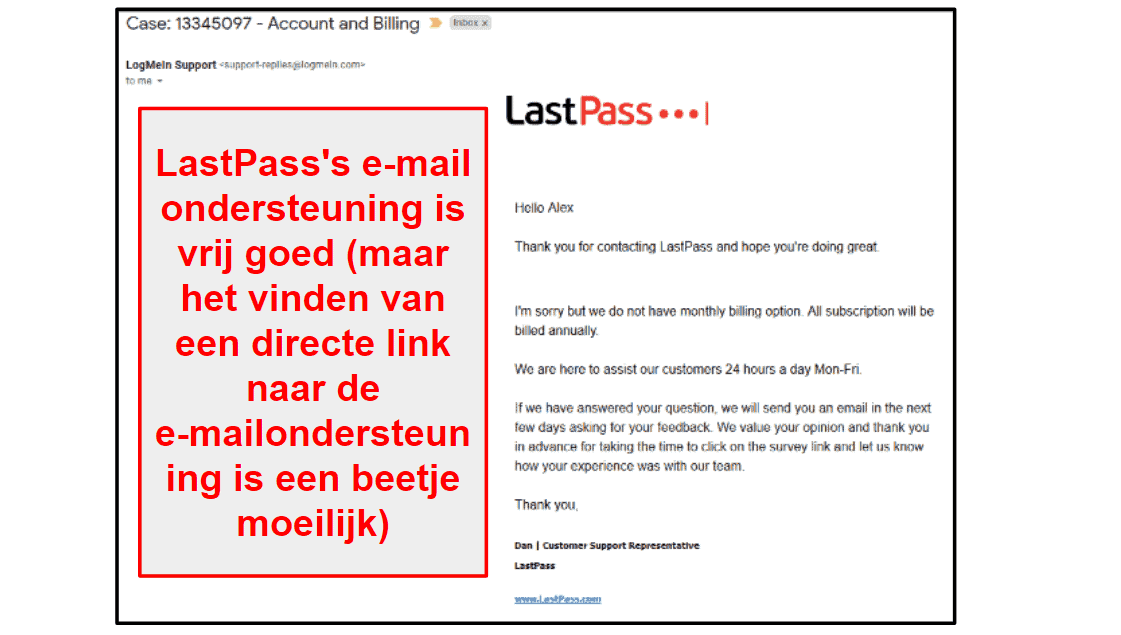 LastPass klantenondersteuning