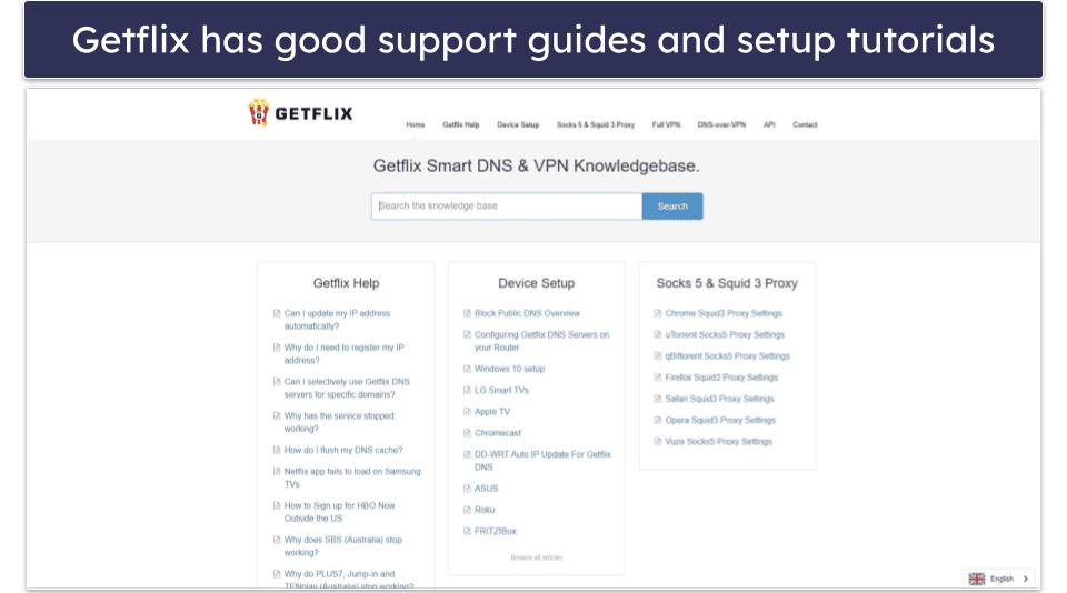 Getflix Customer Support