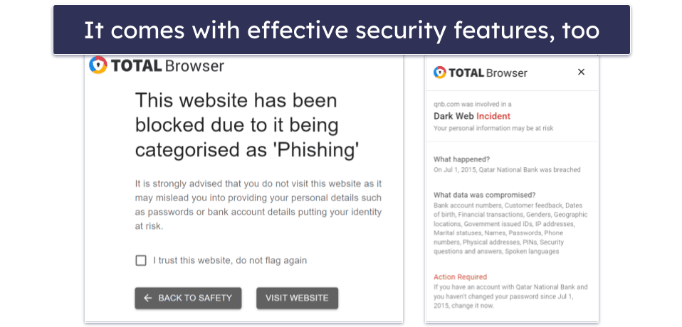 TotalAV Security Features