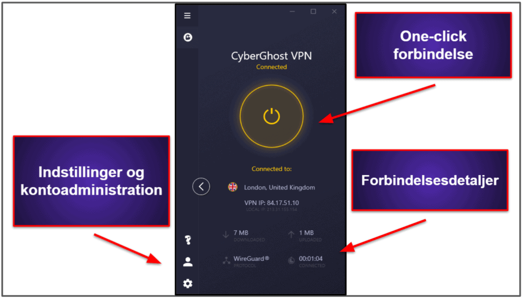 CyberGhost VPN brugervenlighed: Apps til mobil og desktop