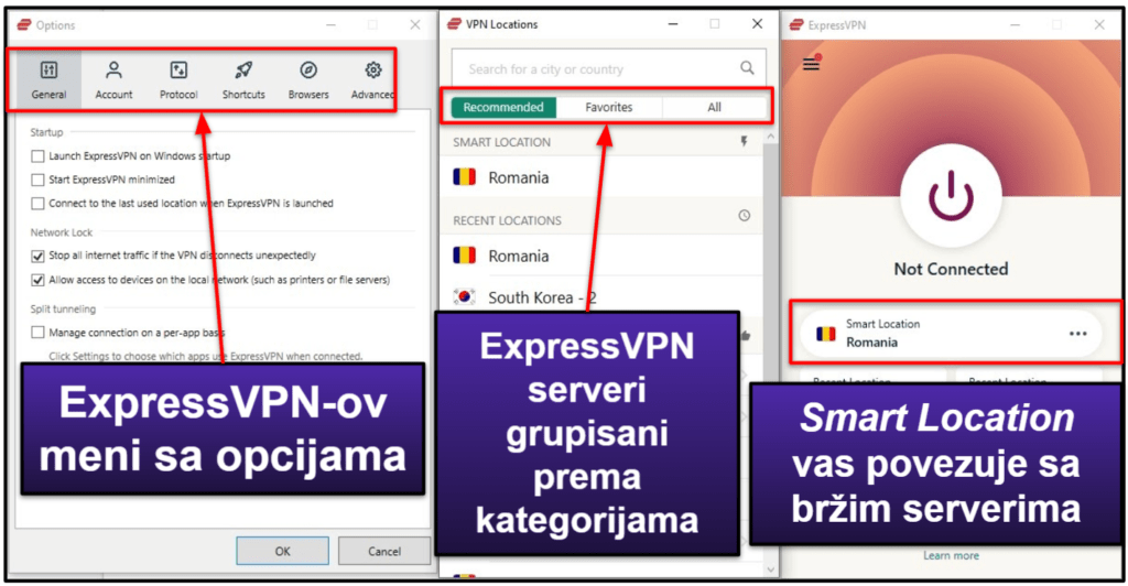 ExpressVPN lakoća korišćenja: mobilne i desktop aplikacije