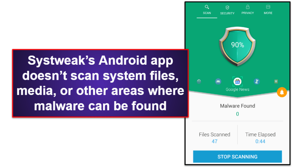 Systweak Mobile App