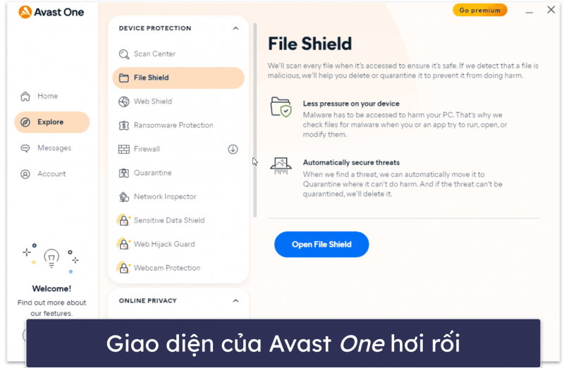5. Avast One Essential — Phần mềm diệt virus hiệu quả với các công cụ bảo mật thú vị