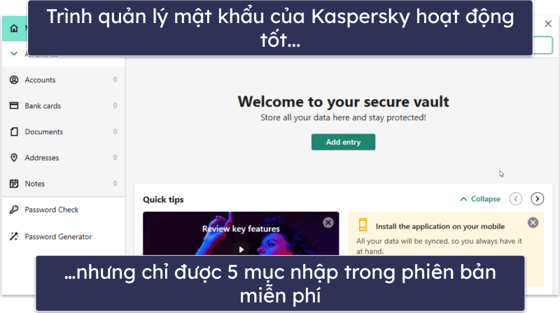 6. Kaspersky Free — Nhiều tính năng miễn phí