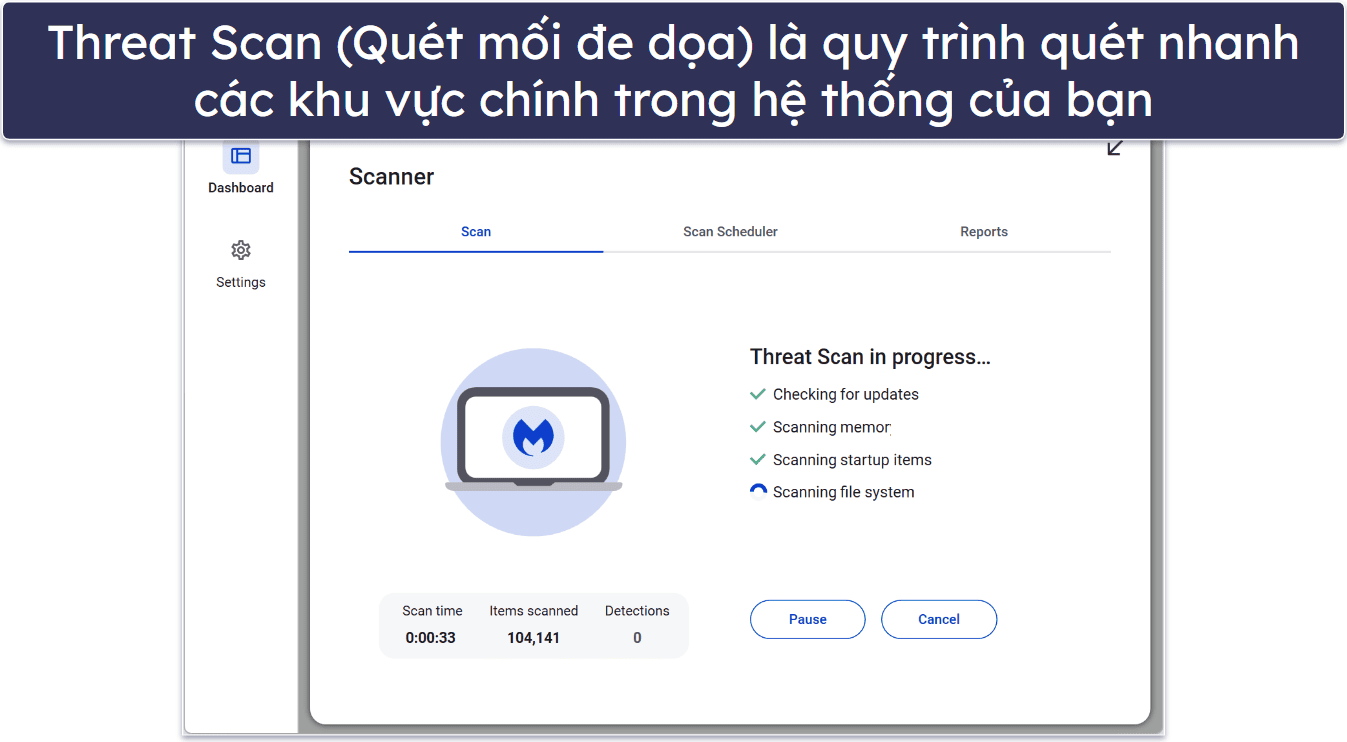 7. Malwarebytes Free – Trình quét virus tối giản với một số tính năng bổ sung tuyệt vời