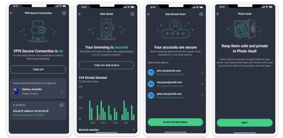 7. AVG Mobile Security — App simples com alertas de violação de dados e proteção Wi-Fi