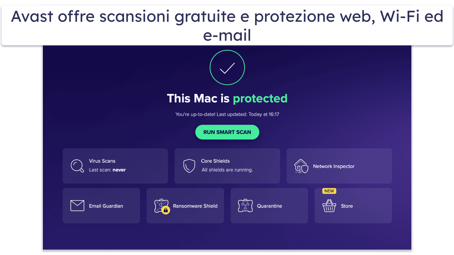 6. Avast Free Antivirus per Mac: Protezione di base in tempo reale, web ed e-mail