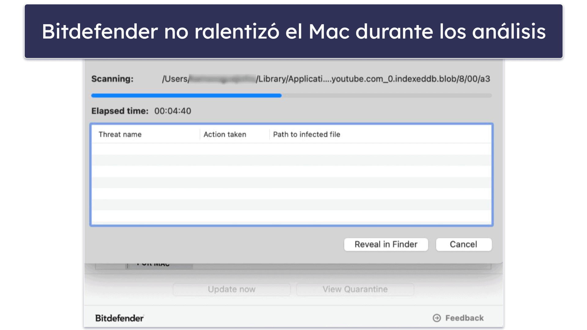 3.🥉 Bitdefender Virus Scanner for Mac: Su análisis de malware es excelente y está basado en la nube