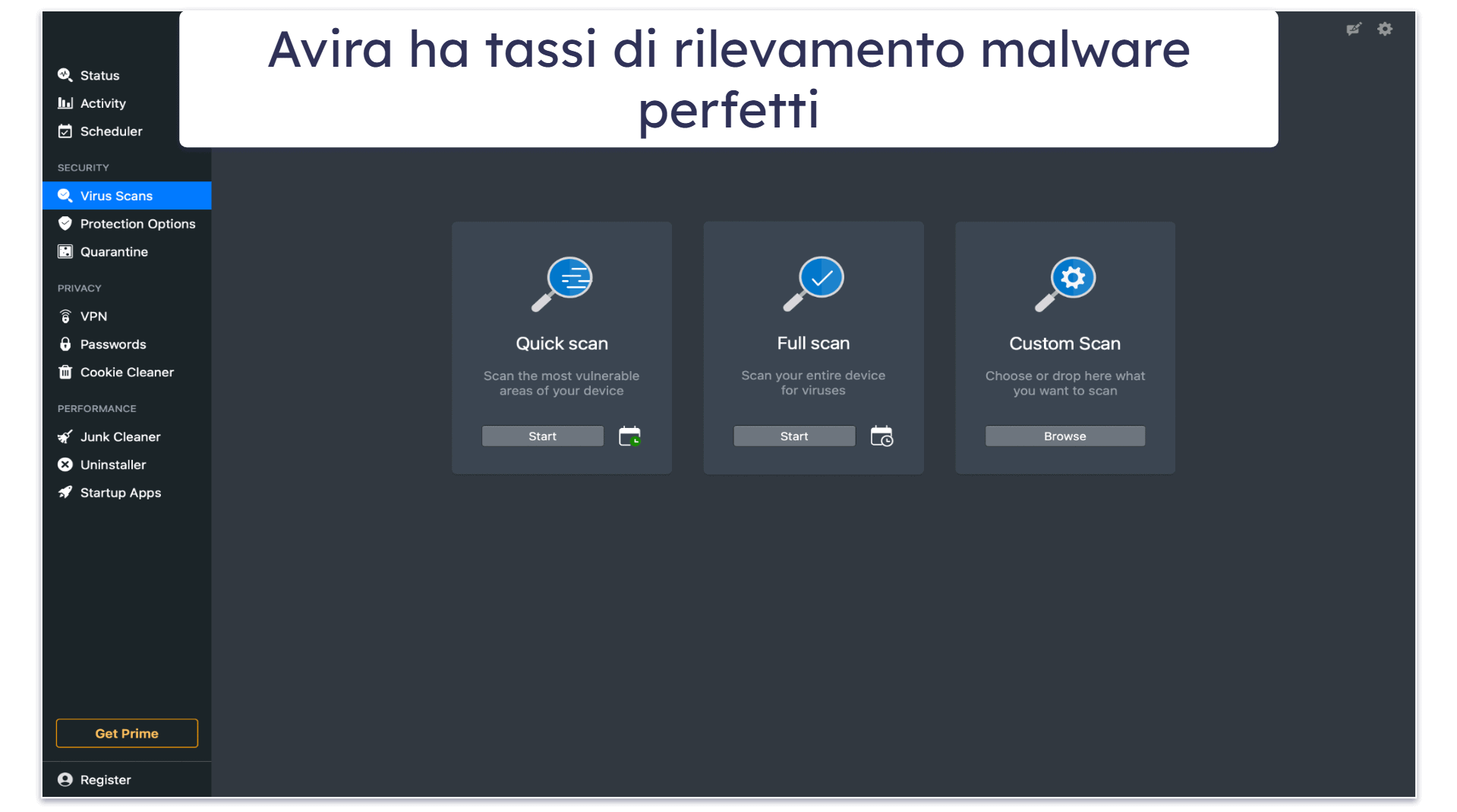 5. Avira Free Security per Mac: Scanner antivirus avanzato e buoni strumenti aggiuntivi gratuiti