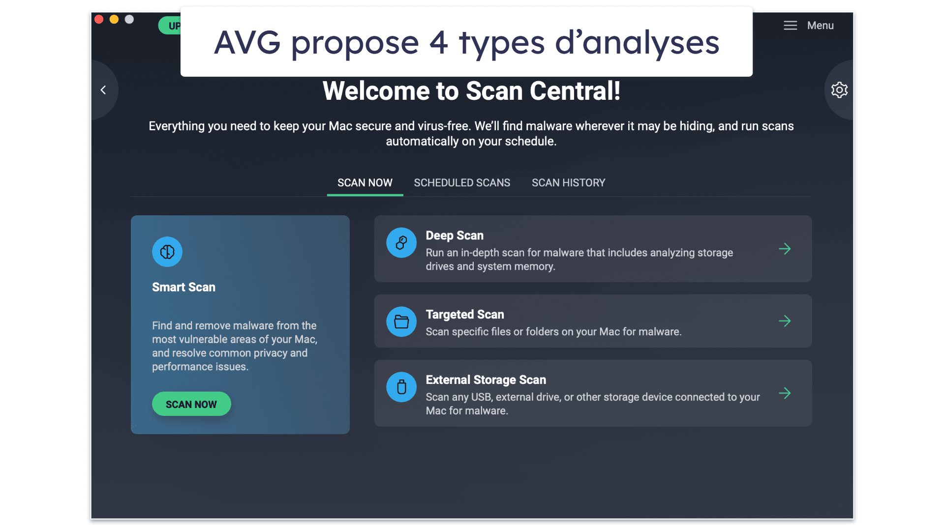 7. AVG AntiVirus Free pour Mac : protection fiable, mais limitée pour Mac